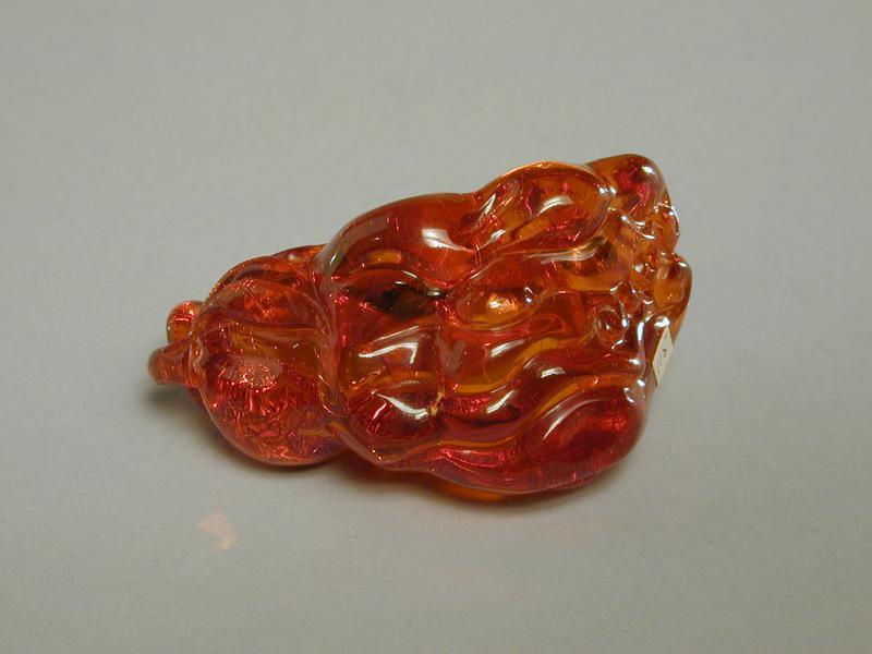 Small Amber Buddha's Hand Citron Water Pot