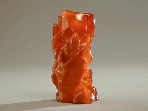 Amber Tree Trunk-form Vase with Magnolias