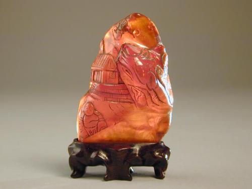 Amber Carving of a Mountain