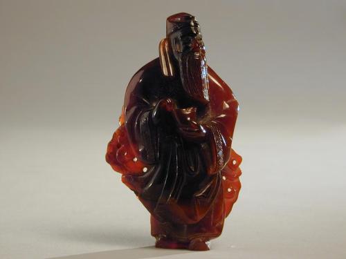 Amber Figure of an Immortal with Cup