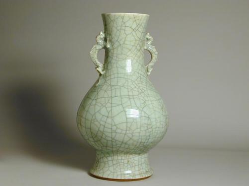 Hu Vase with Dragon Handles