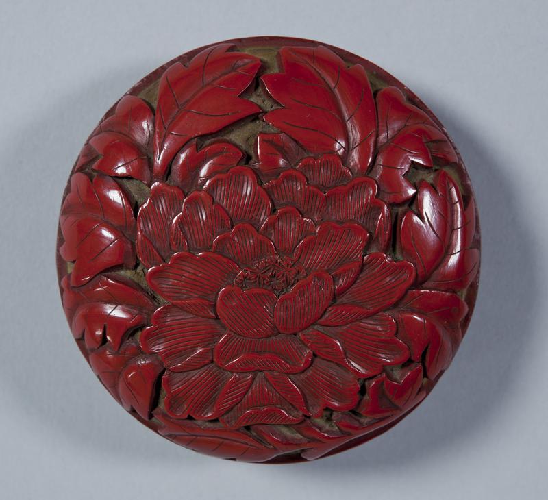 Cinnabar Lacquer  Box for Seal Paste