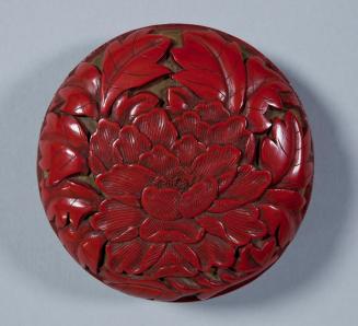 Cinnabar Lacquer  Box for Seal Paste