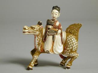 Snuff Bottle in the Shape of a Woman on a Kirin