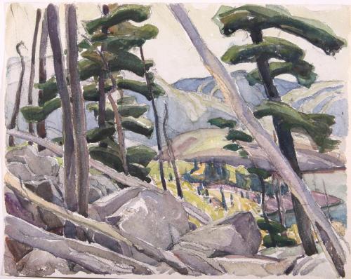 Untitled (La Cloche Landscape with Pines)