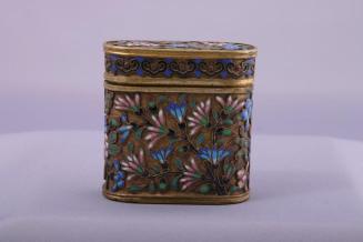 Cloisonné Opium Box with Flower Designs