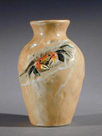 Banko Ware Vase with Crab Design