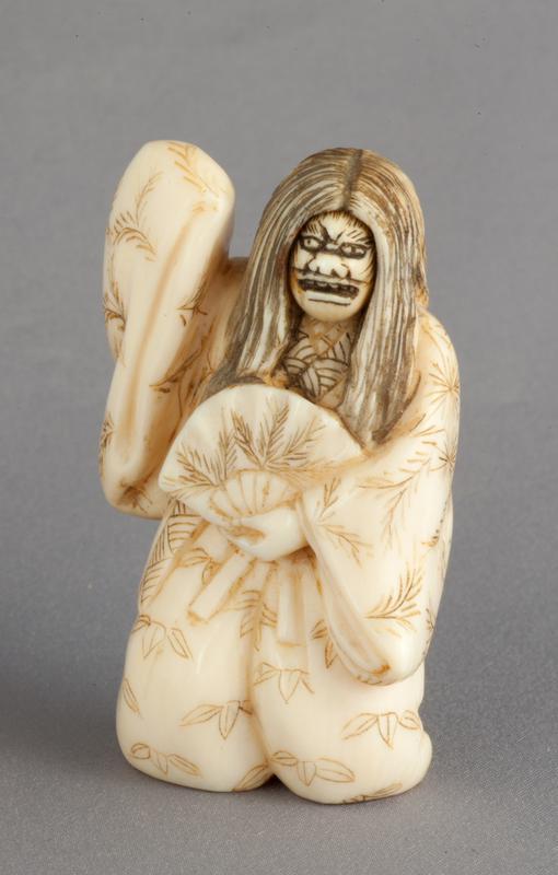 Netsuke of a Noh Actor with Rotating Faces