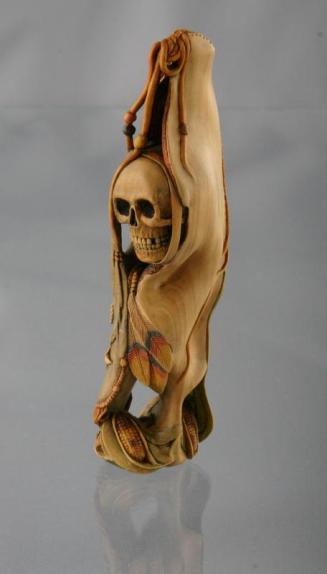 Netsuke of a Shaman's Skull and Corn