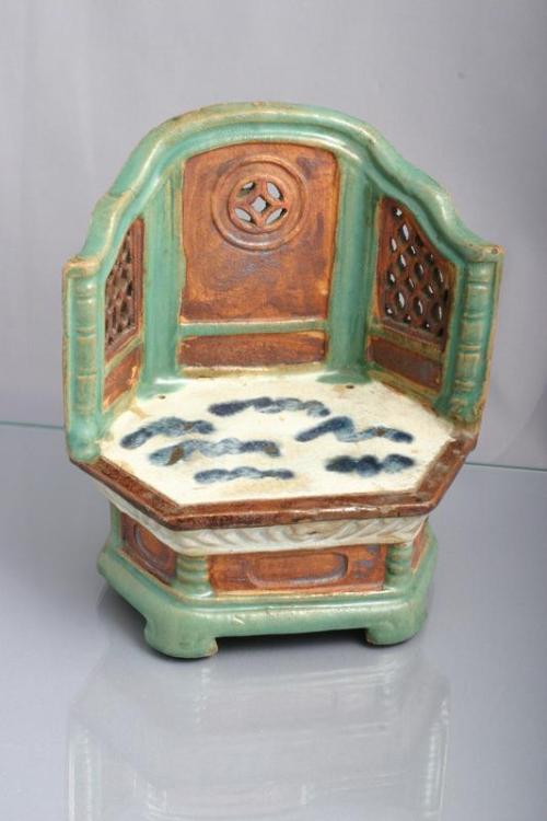 Shiwan Ware Miniature Throne for Monkey King