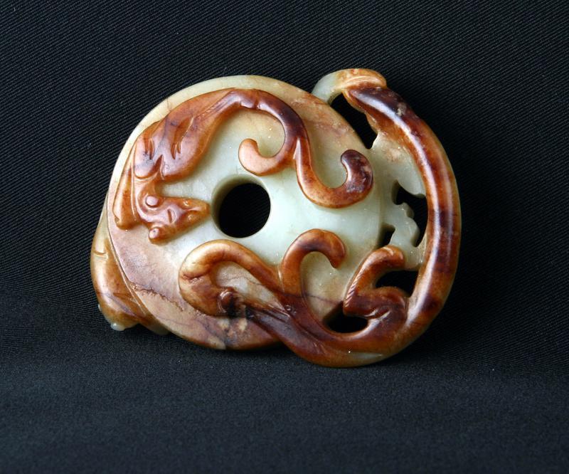 Bi Disc with Dragon Carvings