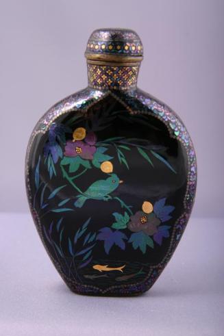 Lac Bergaute Cloisonne Snuff Bottle