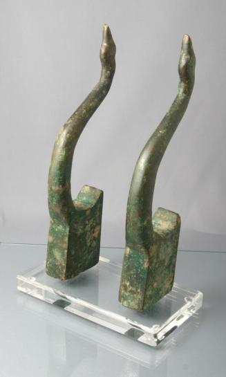 One of a Pair of Bronze Crossbow Supports