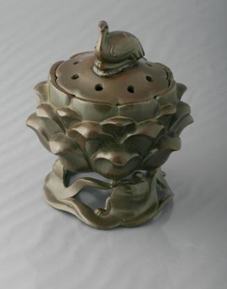 Bronze Incense Burner in the Form of a Lotus Blossom