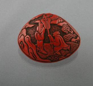 Netsuke: Clam with  a Scene of a Chinese Legend