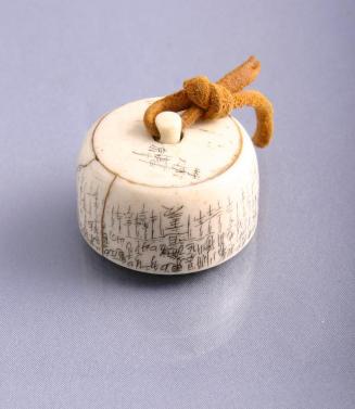 Bell Shaped Ivory Netsuke with Inscriptions