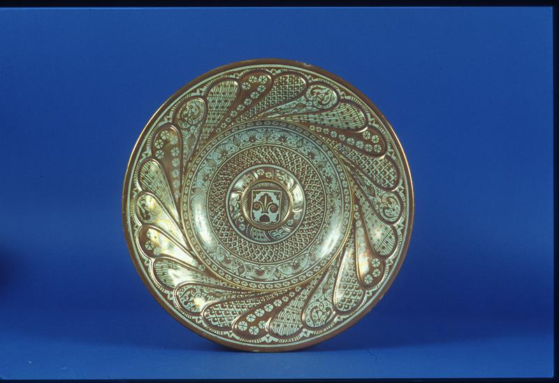 Lustre Ware  Bowl with Shield Design in Centre