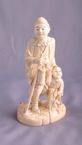 Ivory Figure of a Man and a Boy