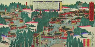 Panoramic Map of Toshogu Shrine in Nikko