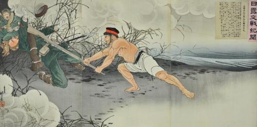 Ohashi Keikichi Kills an Enemy Soldier during the Russo-Japanese War