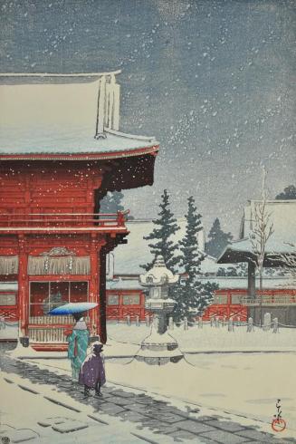 Snow at Nezugongen Shrine
