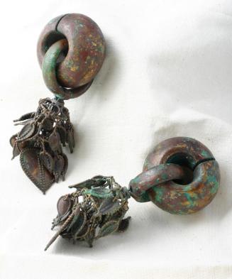 Pair of Bronze Gilt Earrings