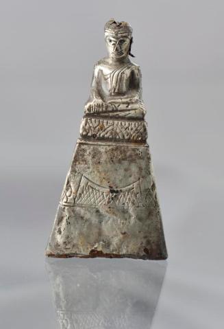 Buddha Figurine with Silver Foil