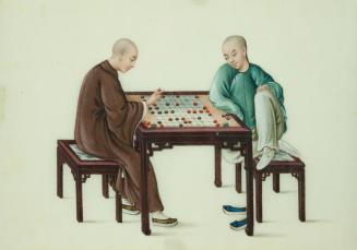 Untitled: Two Men Playing a Board Game
