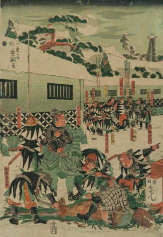 Forty-seven Ronin Assault on Moronao's Mansion
