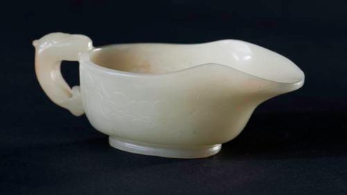 White Jade Archaistic Libation Cup