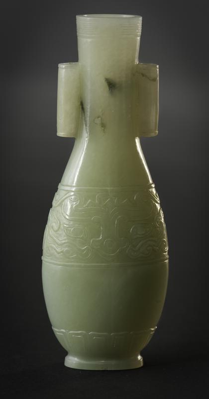 Long Necked Archaistic Jade Vase