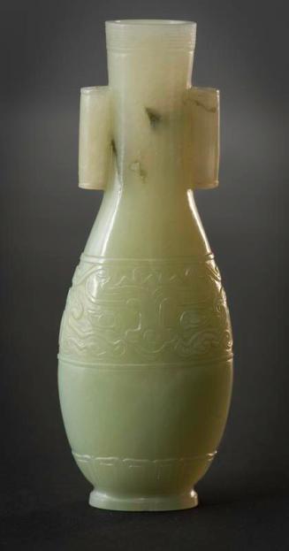 Long Necked Archaistic Jade Vase