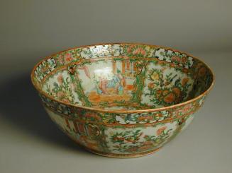 Punch Bowl with Canton Rose Decoration