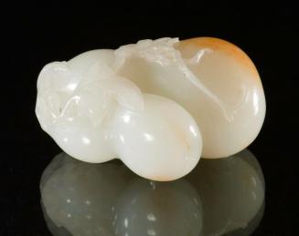White Jade Carving in the Shape of Two Gourds