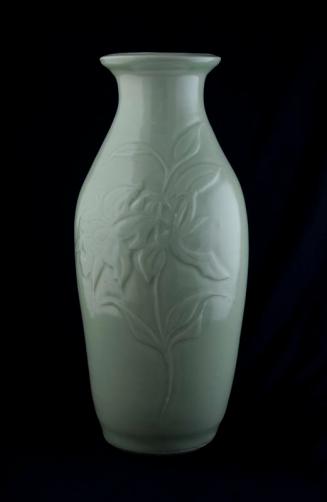 Vase with Carved Golden Ray Lily