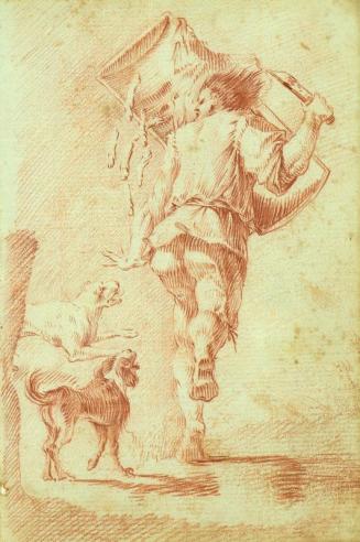 Untitled: (running man with tallow(?))