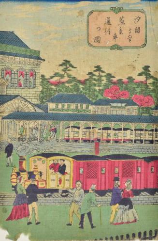 Steam Train Passing Shiodome