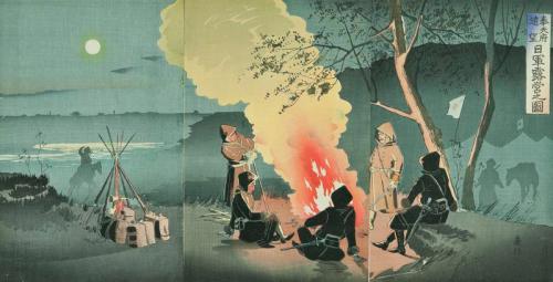 Distant View of Fengtianfu, Bivonac of Japanese Soldiers