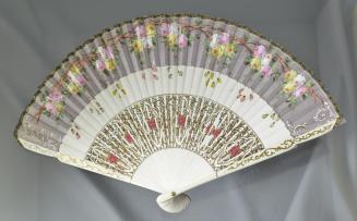 Cedar and Ivory Fan with Floral Patterns
