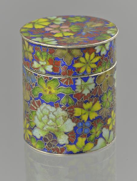 One of a Pair of Cloisonné Opium Boxes