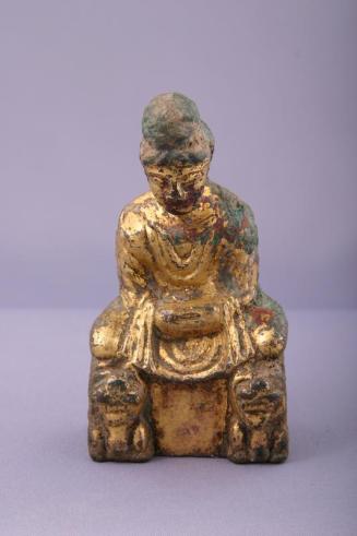 Buddha on a Lion Pedestal (Chinese)