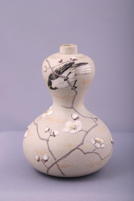 Miniature Vase with Bird and Blossoms