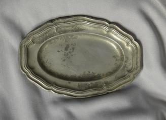 Pewter Plate with Three Ridge Detail