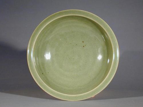 Wide Bowl with Celadon Glaze by Tam Irving