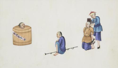 Punishment by Stretching the Criminal on a Wooden Block