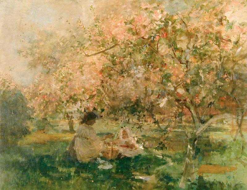 Woman and Child under Apple Tree
