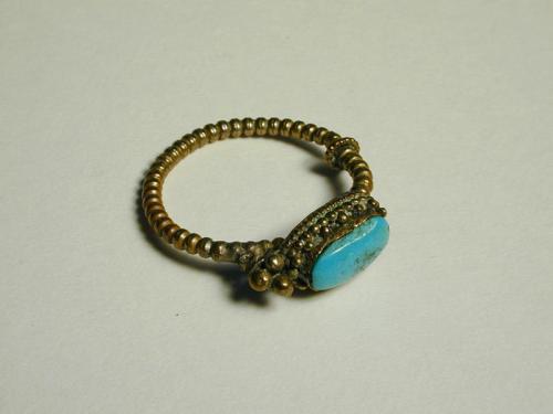 Tibetan Brass and Turquoise Earrings