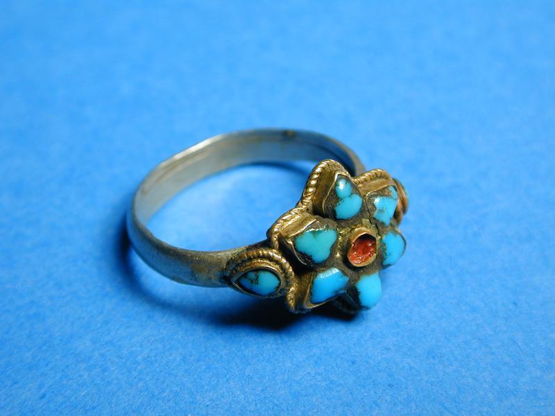 Tibetan Ring with Turquoise Stones