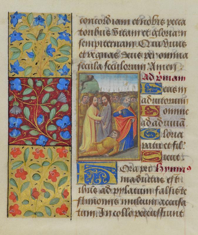 Illumination from the Rouen Book of Hours, The Kiss of Judas