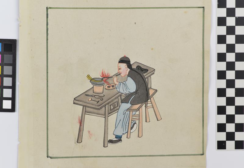 Untitled (Metalworker) (Side A)
Untitled (Man with box on back) (Side B)